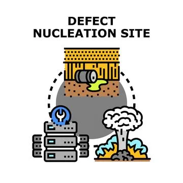 Defect nucleation site concept illustrating system breakdown 스톡 일러스트