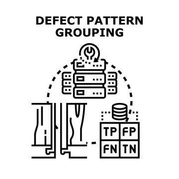 Defect pattern grouping for quality control system Stock Illustration
