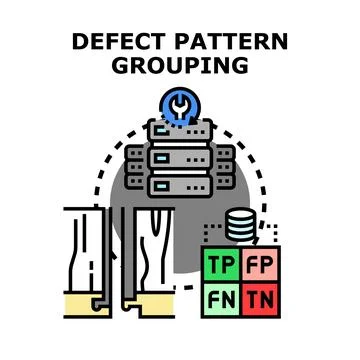 Defect pattern grouping for quality control system Stock Illustration