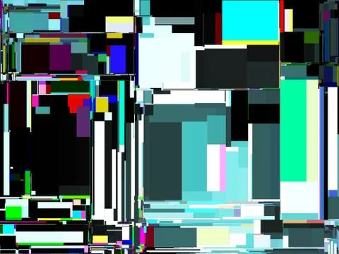 Defect pixels surface screen, geometric shapes. Computer screen noise, color  Stock Illustration