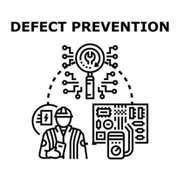 Defect prevention in electronics using quality control Stock Illustration