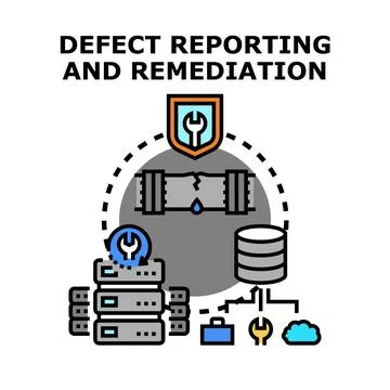 Defect reporting and remediation process for system errors 스톡 일러스트