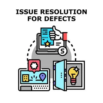 Defect resolution strategy improving quality management process 库存插图