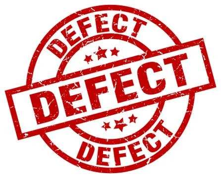 Defect round red grunge stamp Stock Illustration