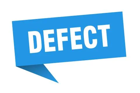 Defect speech bubble. defect ribbon sign. defect banner Stock Illustration