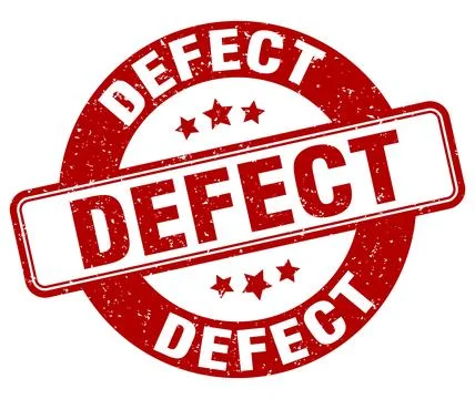 Defect stamp. defect label. round grunge sign Stock Illustration