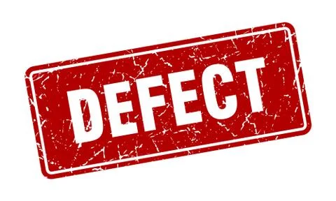 Defect stamp. defect vintage red label. Sign Stock Illustration