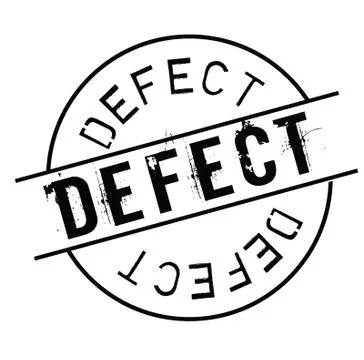 Defect stamp on white Stock Illustration