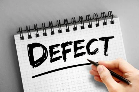 Defect text, business concept background Foto stock