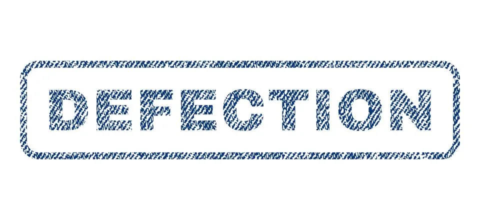 Defection Text Textile Seal Stamp Watermark Illustrazione stock