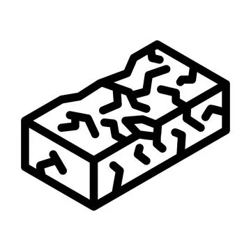 Defective brick line icon vector illustration Stock Illustration