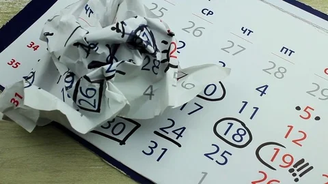 Defective leaf of the calendar Stock Footage 81808625