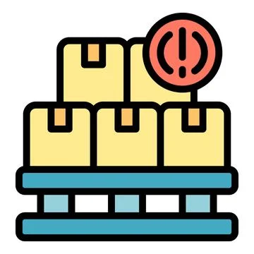 Defective parcel box icon vector flat 스톡 일러스트