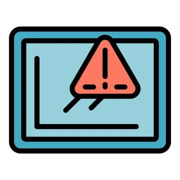 Defective tablet icon vector flat Stock Illustration