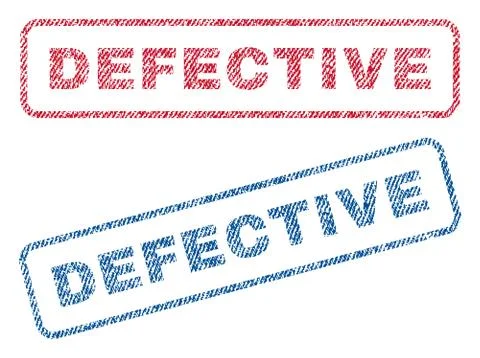 Defective Text Textile Seal Stamp Watermarks Stock Illustration