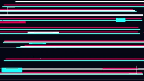 Defects and interference digital glitch background with colorful horizontal Stock-Footage 345905425