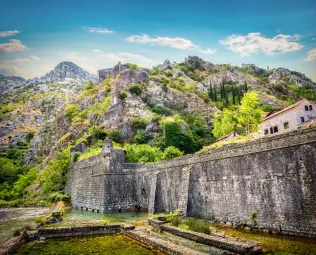 Defence fortification wall Stock Photos