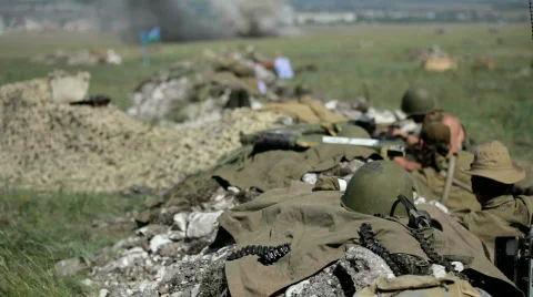 Defence position Stock Footage 816357