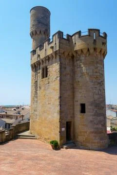 Defence tower in Olite Stock Photos