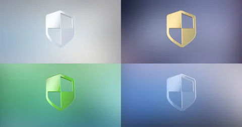 Defend Shield 3d Icon Video stock 67489335