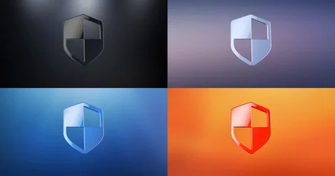 Defend Shield 3d Icon Stock Footage 71153377