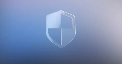 Defend Shield Glass 3d Icon Stock Footage 67489082
