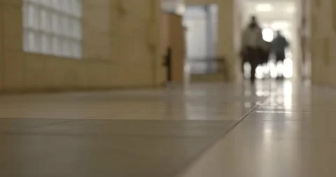 A defendant walks in the corridor Video stock 228079735