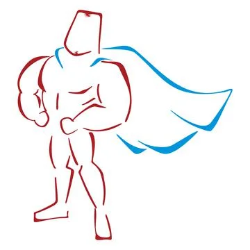 Defender in costume Stock Illustration