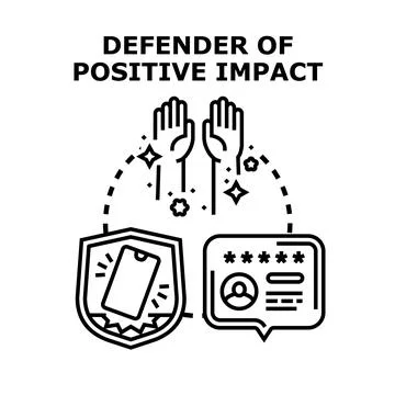 Defender of positive impact concept vector illustration Stock Illustration