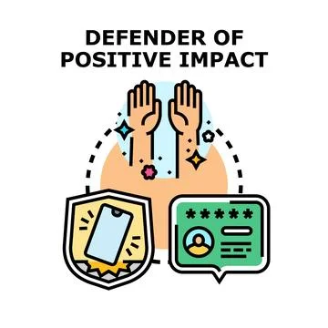 Defender of positive impact concept vector illustration Stock Illustration