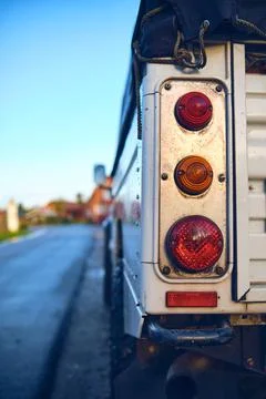 Defender rear lights Stock Photos
