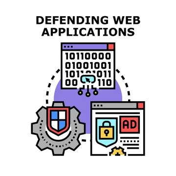 Defending web applications with secure backend code イラスト素材