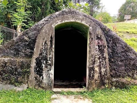 Defense bunker, a historical relic of war. Stock-Fotos