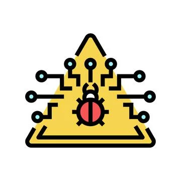 Defense data base color icon vector illustration Illustrazione stock