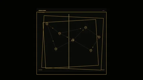 Defense Operations Data Visualization HUD Seamless Loop Stock Footage 342240188