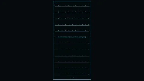 Defense Operations Planning HUD Data Panel Seamless Loop Stock Footage 342241752