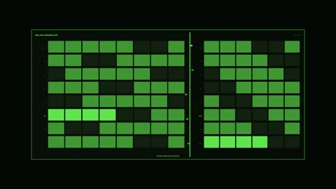 Defense Readiness Analytics Dashboard HUD Stock Footage 342242180