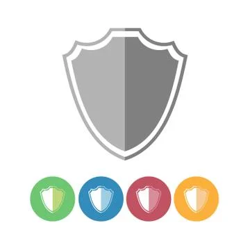 Defense Shield Icons Stock Illustration