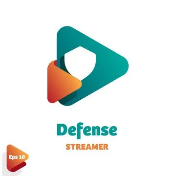 Defense Streamer Logo Stock Illustration