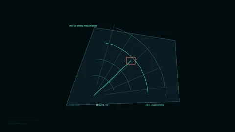Defense Surveillance Analytics HUD Seamless Loop Stock Footage 342242207