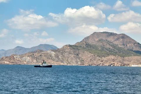 Defensive structures in the vicinity of Cartagena, Spain. Fortifications, a fort Stock Photos