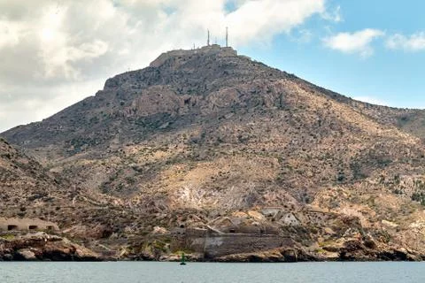 Defensive structures in the vicinity of Cartagena, Spain. Fortifications, a fort Foto stock
