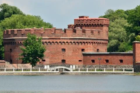 Defensive tower Der Dohna. Kaliningrad (formerly Koenigsberg), Russia Stock Photos