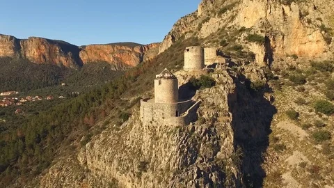 Defensive tower in Greece rocks Video stock 72172475