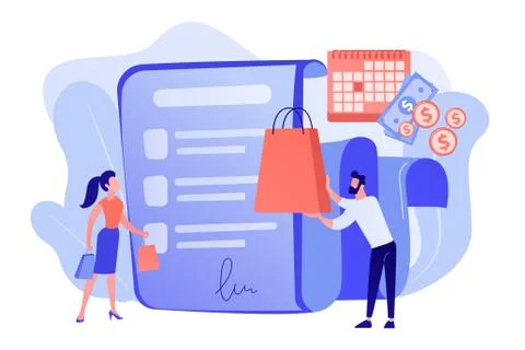 Deferment of payment concept vector illustration Ilustração Stock