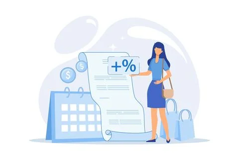 Deferment of payment Net payment terms, buy now pay later, student loan dep.. Illustrazione stock