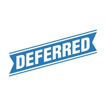 Deferred Letter Rubber Stamp Template Design Stock Illustration