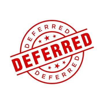Deferred Letter Rubber Stamp Template Design Stock Illustration