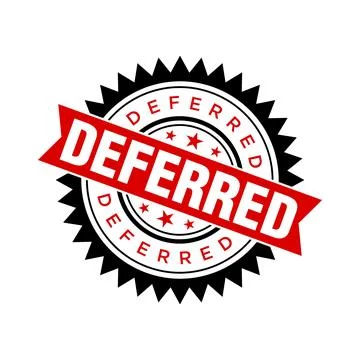 Deferred Letter Rubber Stamp Template Design Stock Illustration