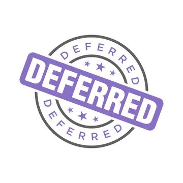 Deferred Letter Rubber Stamp Template Design Stock Illustration